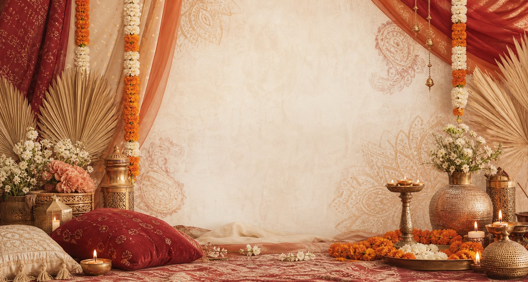 Boho Hindu wedding decor